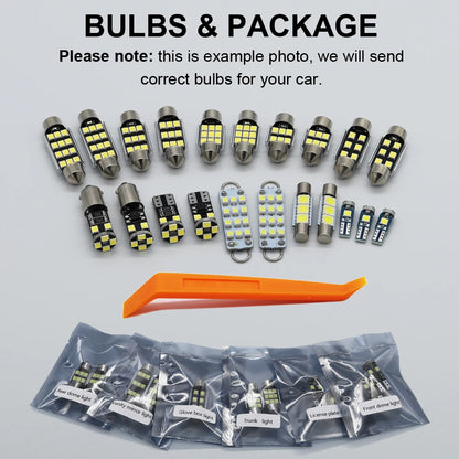 11Pcs LED Interior Light Bulb Kit For Skoda Kodiaq 2016 2017 2018 2019 2020 2021 Car LED Reading Dome Trunk Lamp Canbus No Error