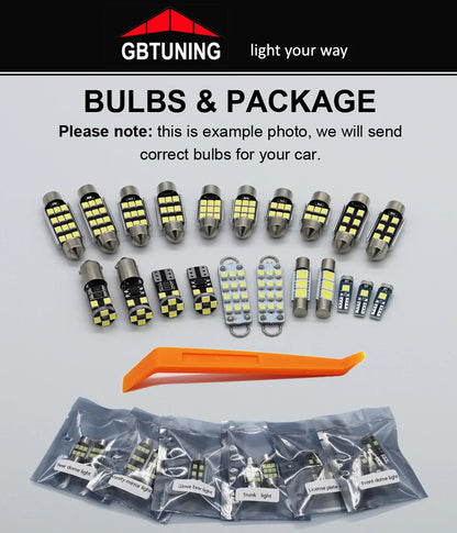 11Pcs LED Interior Light Bulb Kit For Skoda Kodiaq 2016 2017 2018 2019 2020 2021 Car LED Reading Dome Trunk Lamp Canbus No Error