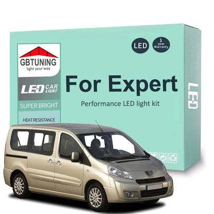 13Pcs LED Interior Light Bulb Kit For Peugeot Expert 2007-2019 Car LED Reading Dome Trunk Lamp Canbus Error Free 100%