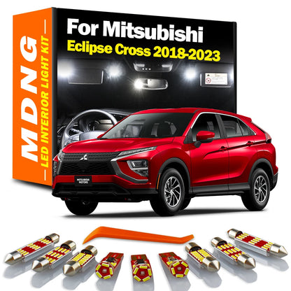 11Pc For Mitsubishi Eclipse Cross 2018 2019 2020 2021 2022 2023 LED Interior Dome Trunk Light License Plate Lamp Kit Accessories