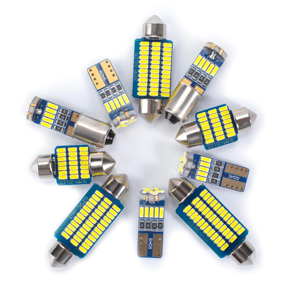13Pcs LED Interior Dome Map Trunk Car Reading Bulbs Light Kit Canbus For Renault Koleos 2009 2010 2011 2012 2013 2014 2015 2016