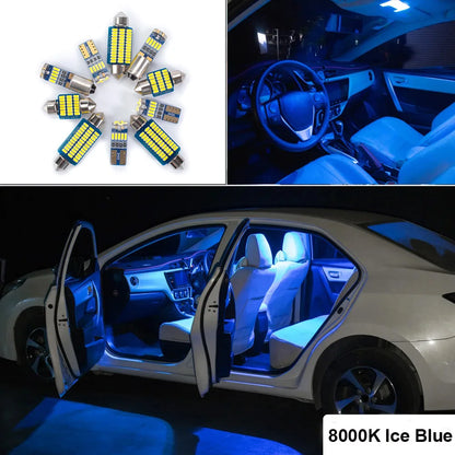 13Pcs LED Interior Dome Map Trunk Car Reading Bulbs Light Kit Canbus For Renault Koleos 2009 2010 2011 2012 2013 2014 2015 2016