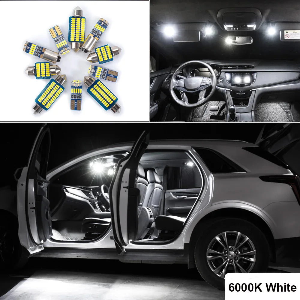 13Pcs LED Interior Dome Map Trunk Car Reading Bulbs Light Kit Canbus For Renault Koleos 2009 2010 2011 2012 2013 2014 2015 2016