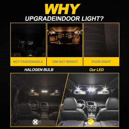 13Pcs LED Interior Dome Map Trunk Car Reading Bulbs Light Kit Canbus For Renault Koleos 2009 2010 2011 2012 2013 2014 2015 2016