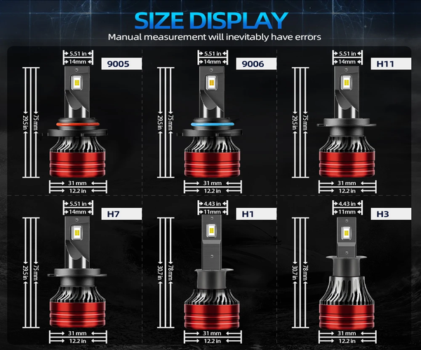 Chevy Suburban 2007-2014, 22000 Lumens LED Headlight Bulbs